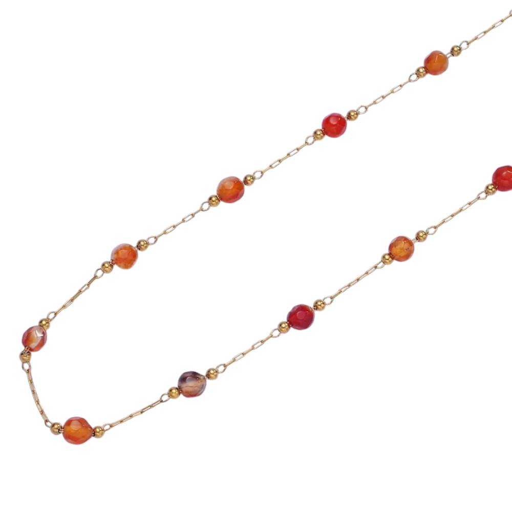 Dainty Multifaceted colored Bead Satellite necklaces NC-SJ2146 - NC-SJ2150