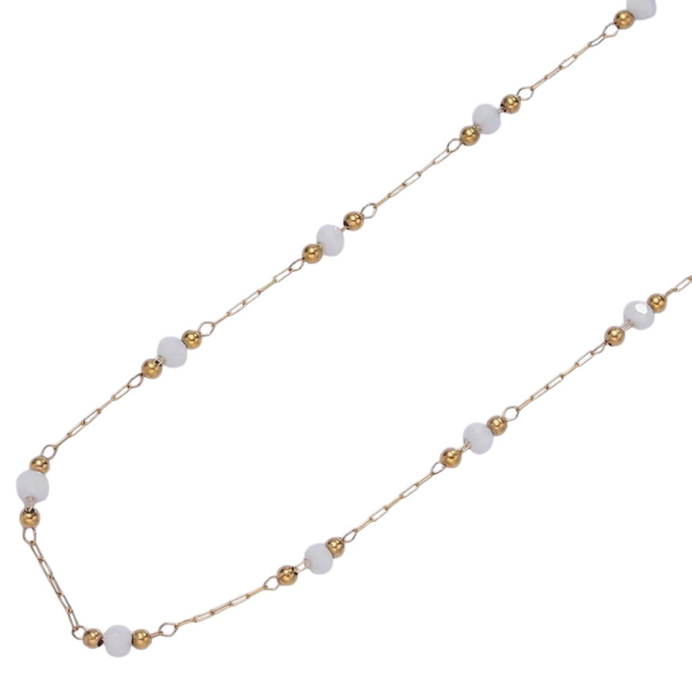 Dainty Multifaceted colored Bead Satellite necklaces NC-SJ2146 - NC-SJ2150