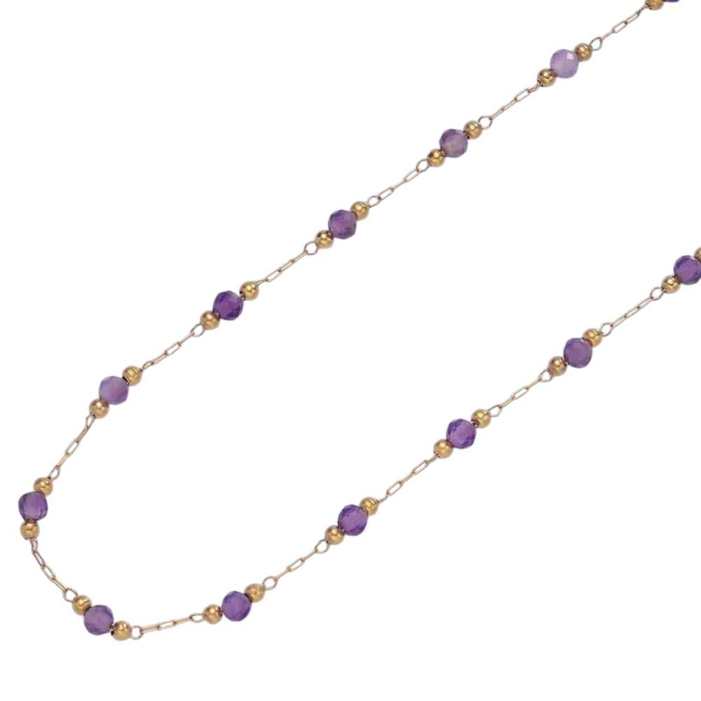 Dainty Multifaceted colored Bead Satellite necklaces NC-SJ2146 - NC-SJ2150
