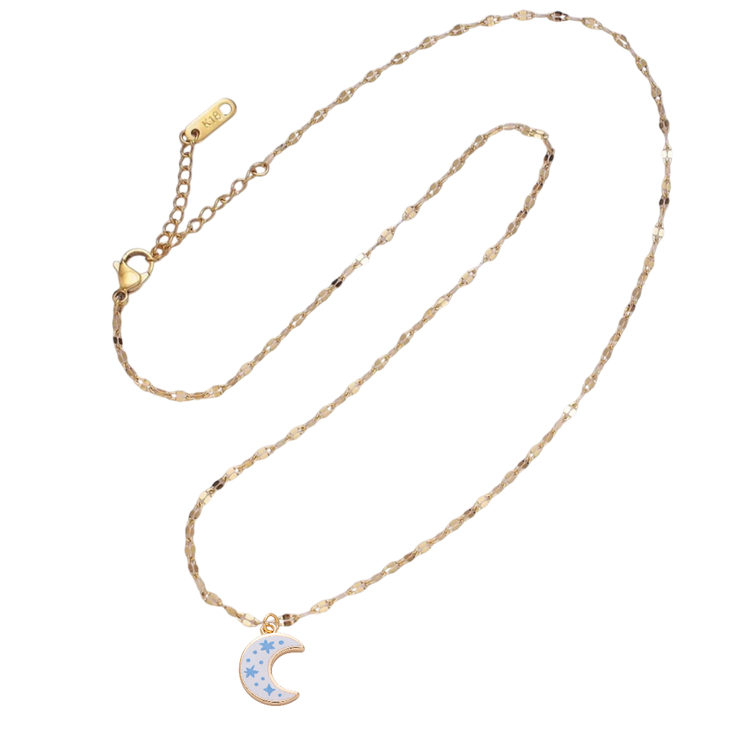 Anchor Link Chain necklace with moon pendant NC-SJ2204