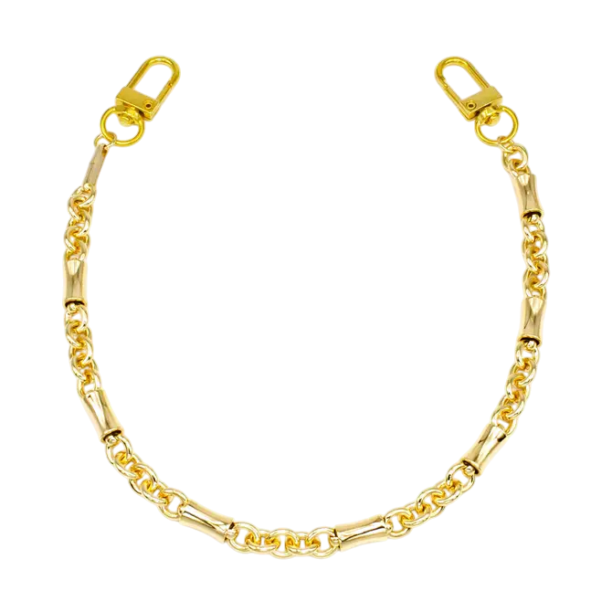 Bold Gold Tube Bag Charm Chain PH-SJ0063