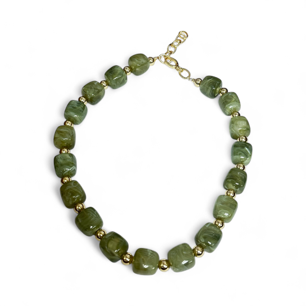 Colored Chunky resin beaded necklace NC-2058