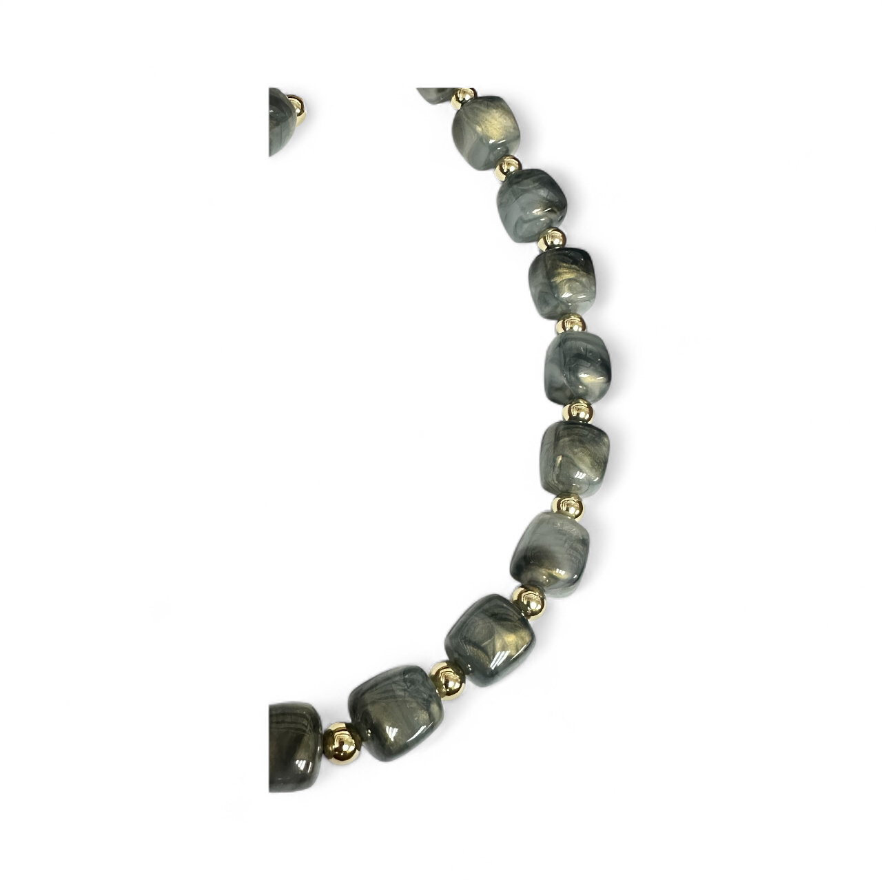 Colored Chunky resin beaded necklace NC-2058