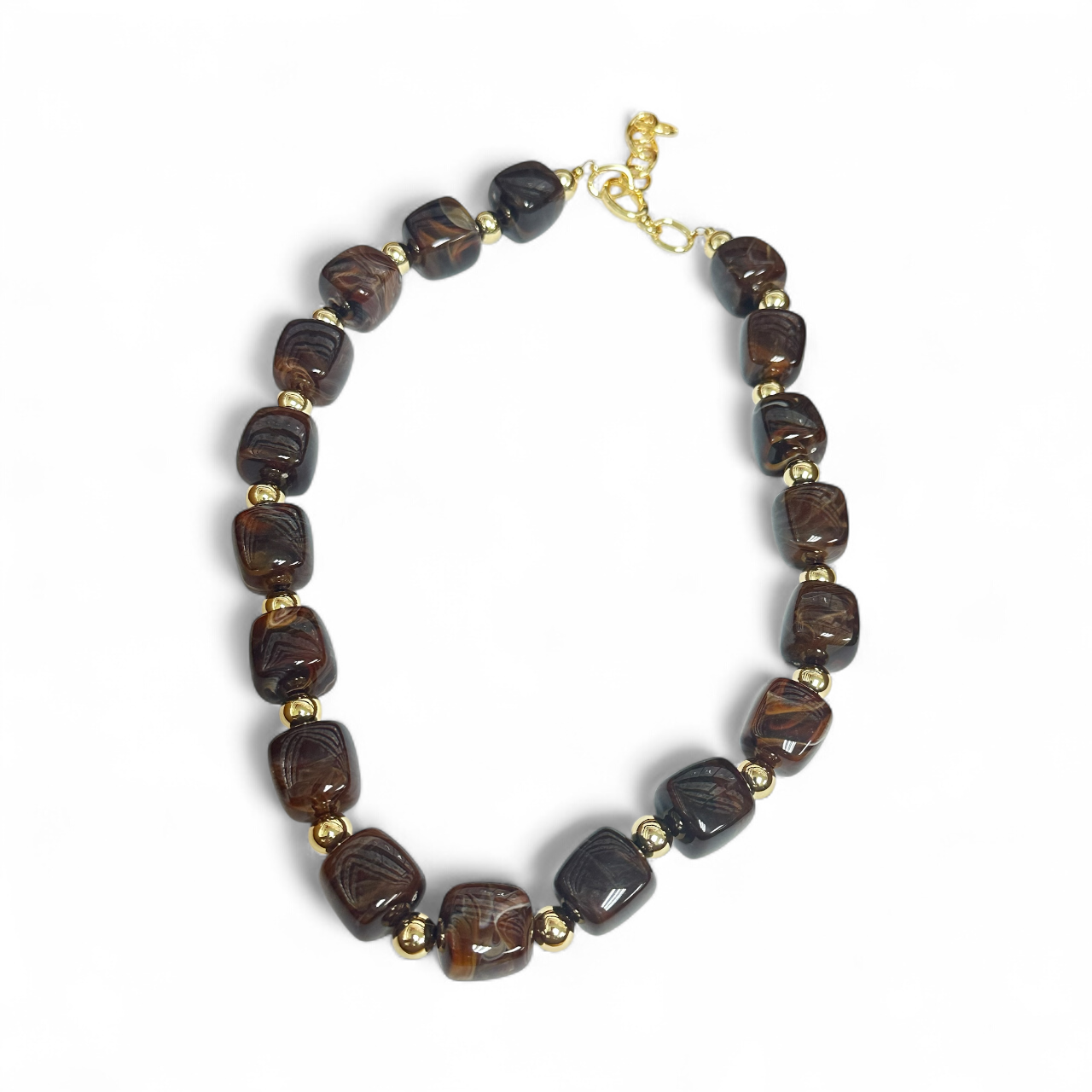 Colored Chunky resin beaded necklace NC-2058