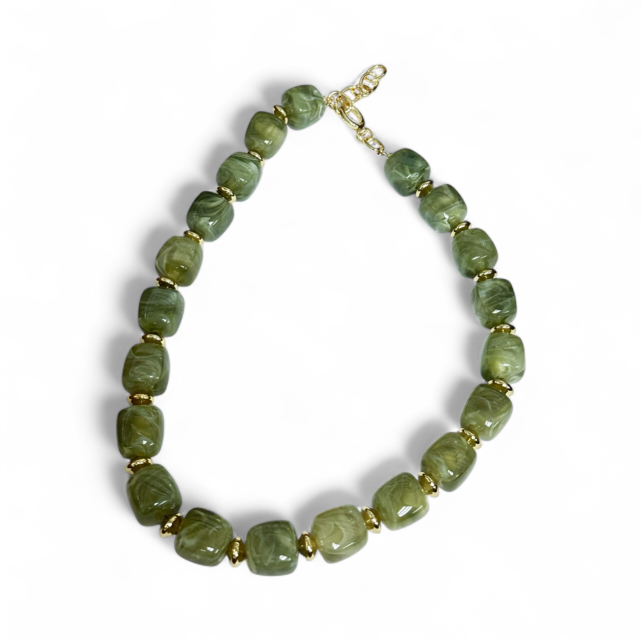 Colored Chunky resin beaded necklace