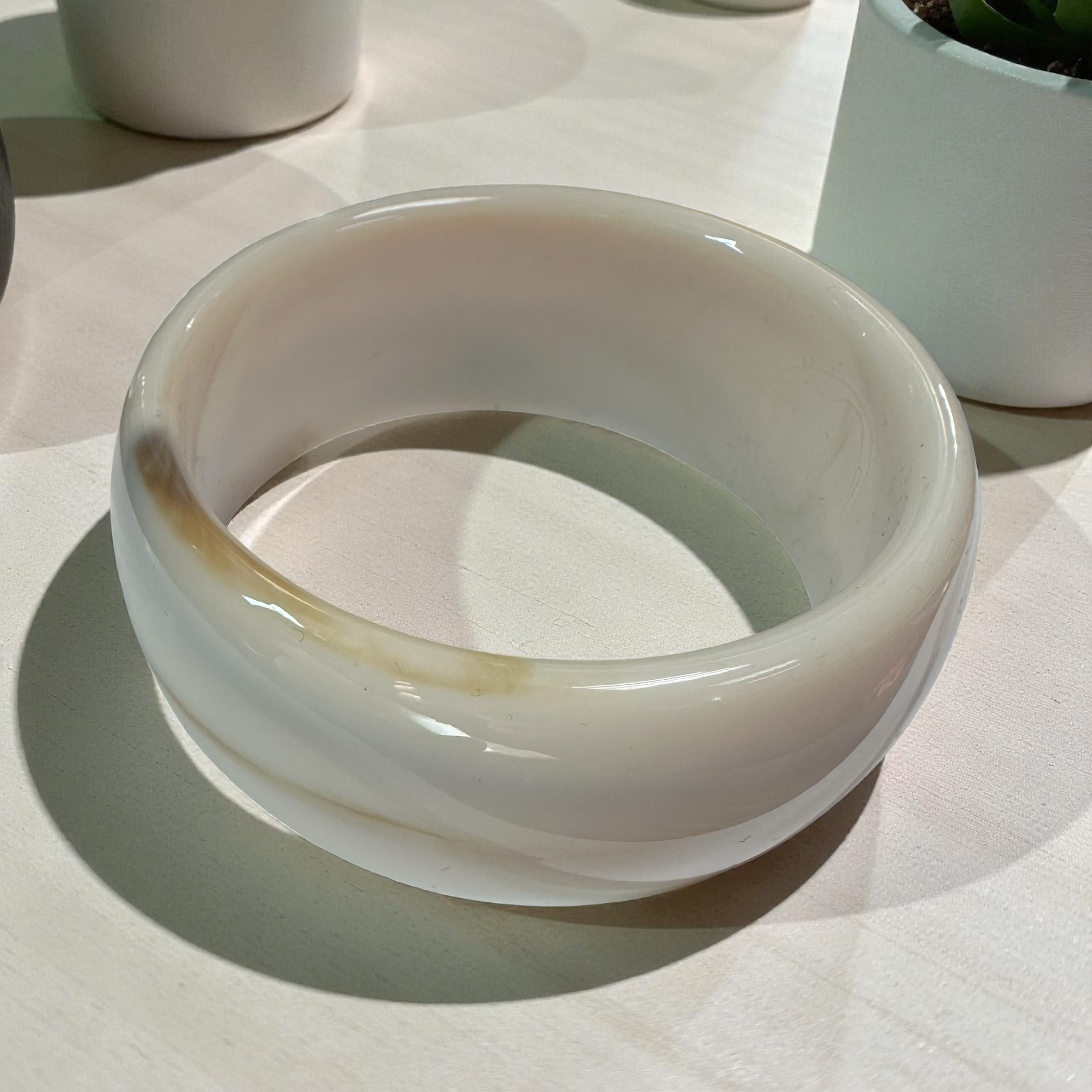 Resin Acrylic Wide Bangle Bracelet ✦ BA-21WA3438