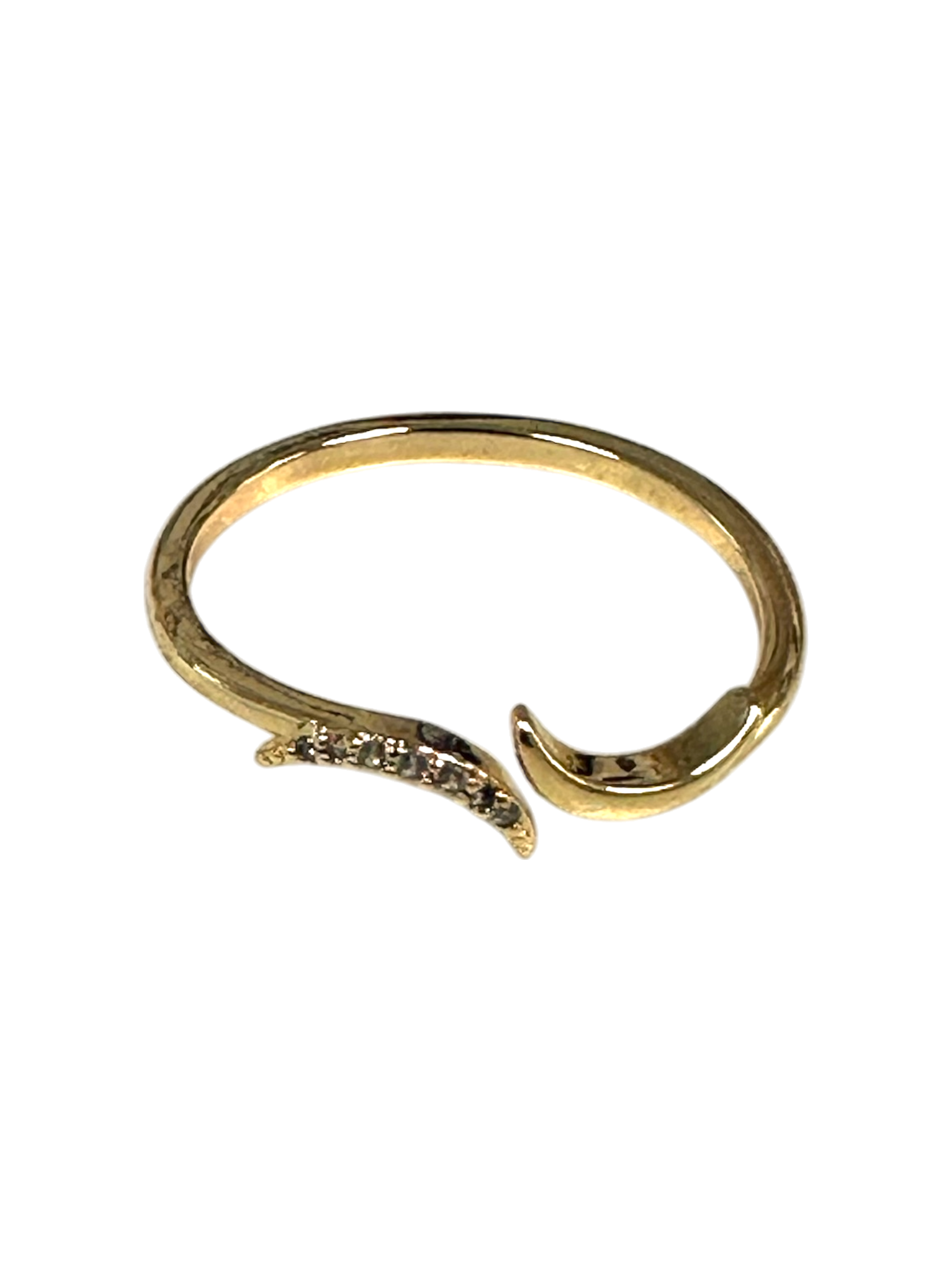 Dainty Gold CZ Minimalist Adjustable ring RI-0126