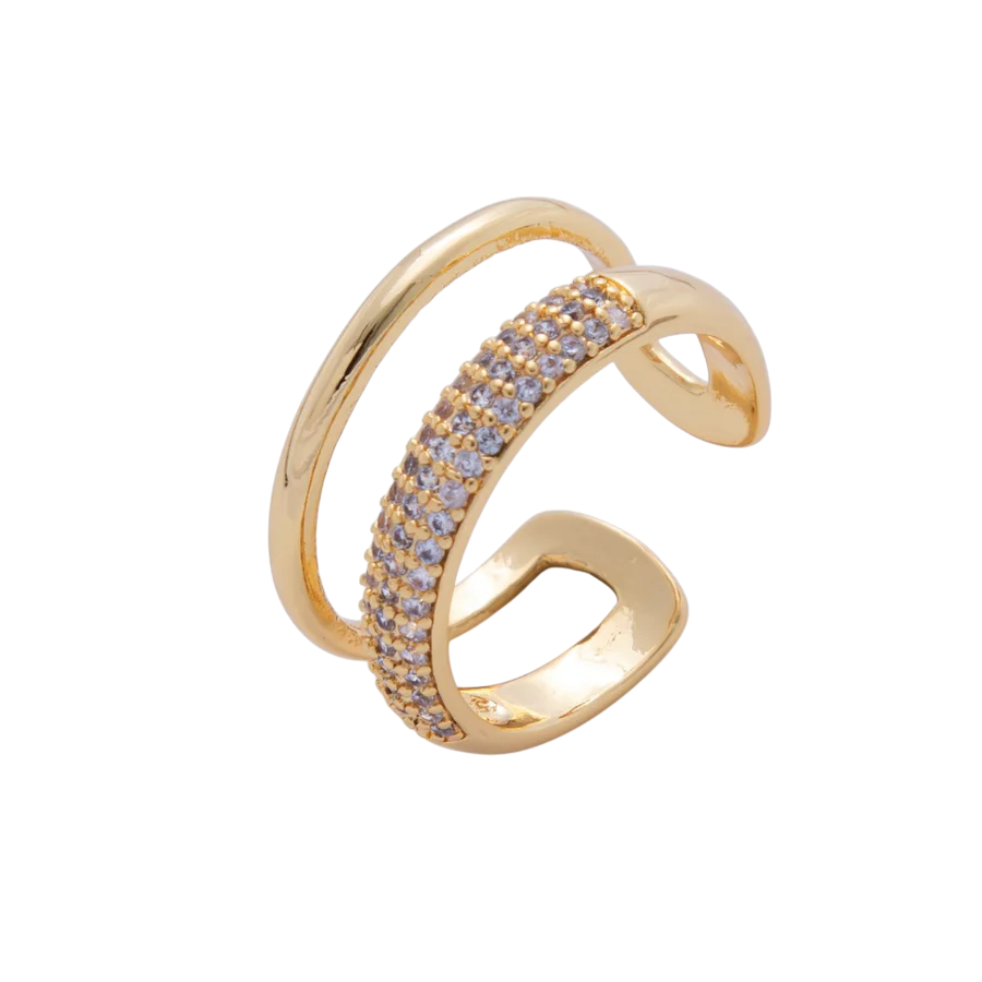 Micro Paved Double Band Ring RI-21O2021
