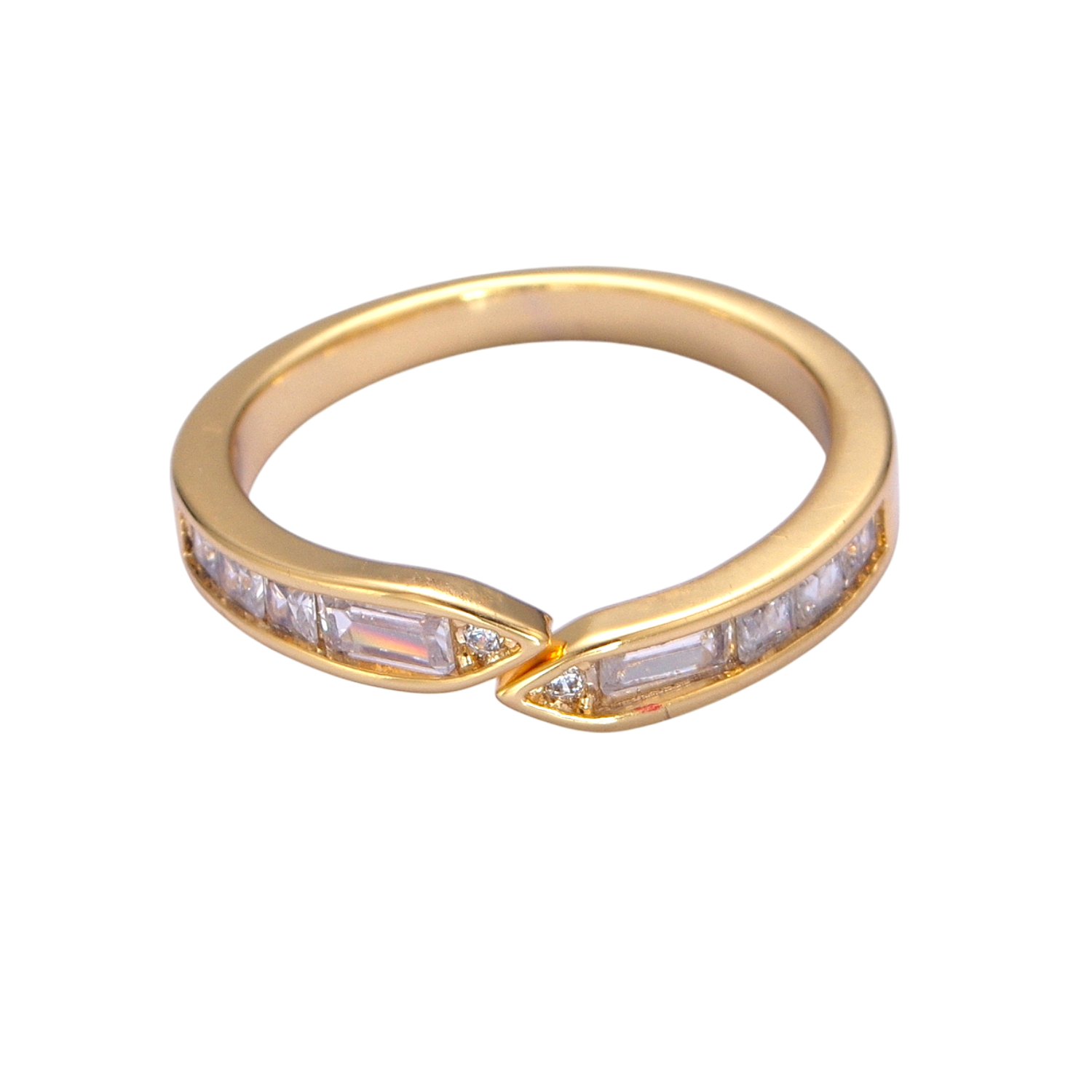 Minimalist Baguette Ring Open Adjustable Ring  RI-21O2193