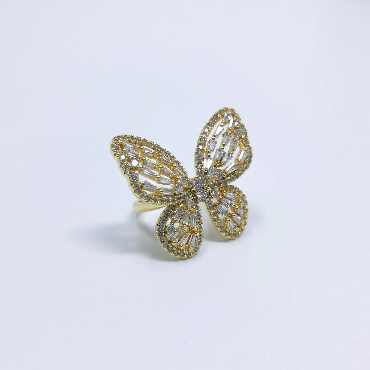 Butterfly Ring Baguette Diamond CZ RI-21R0229