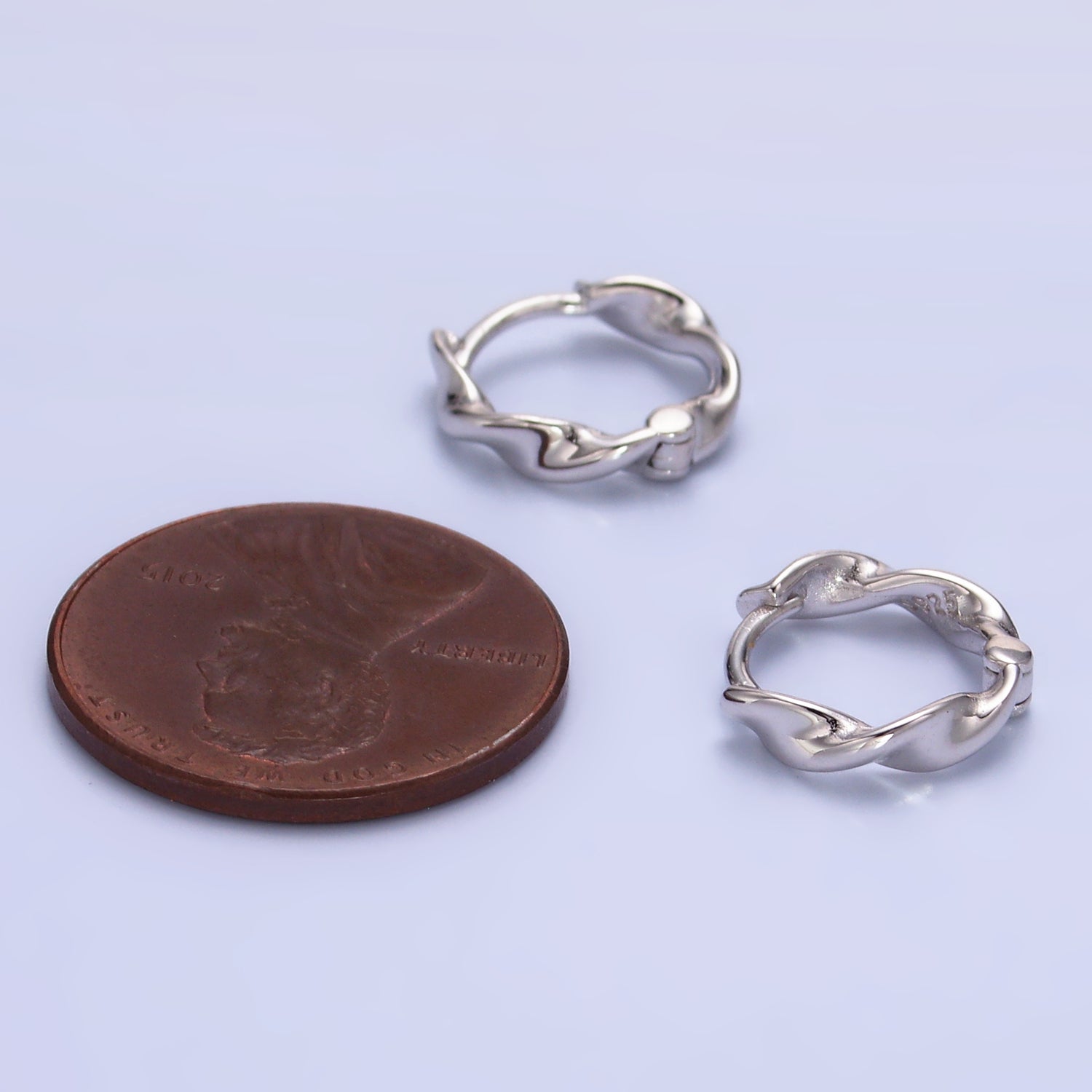Dainty Sterling Silver Gilded Huggies Earring-00268