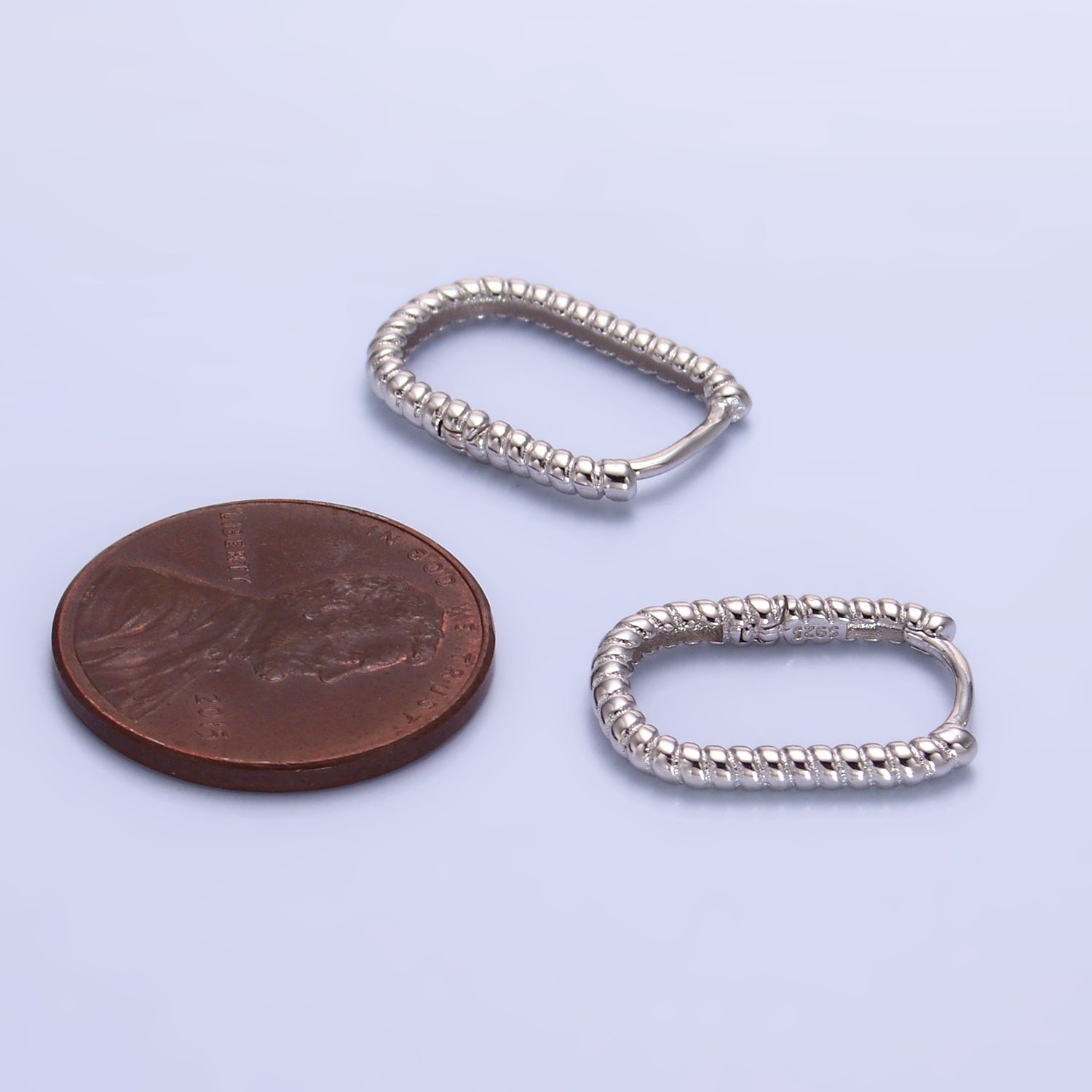 Dainty Sterling Silver Braided Huggies Earring-00264