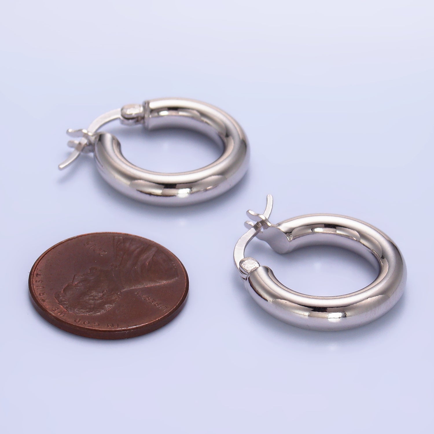 Dainty Sterling Silver Minimalist Hoops Earring-00271