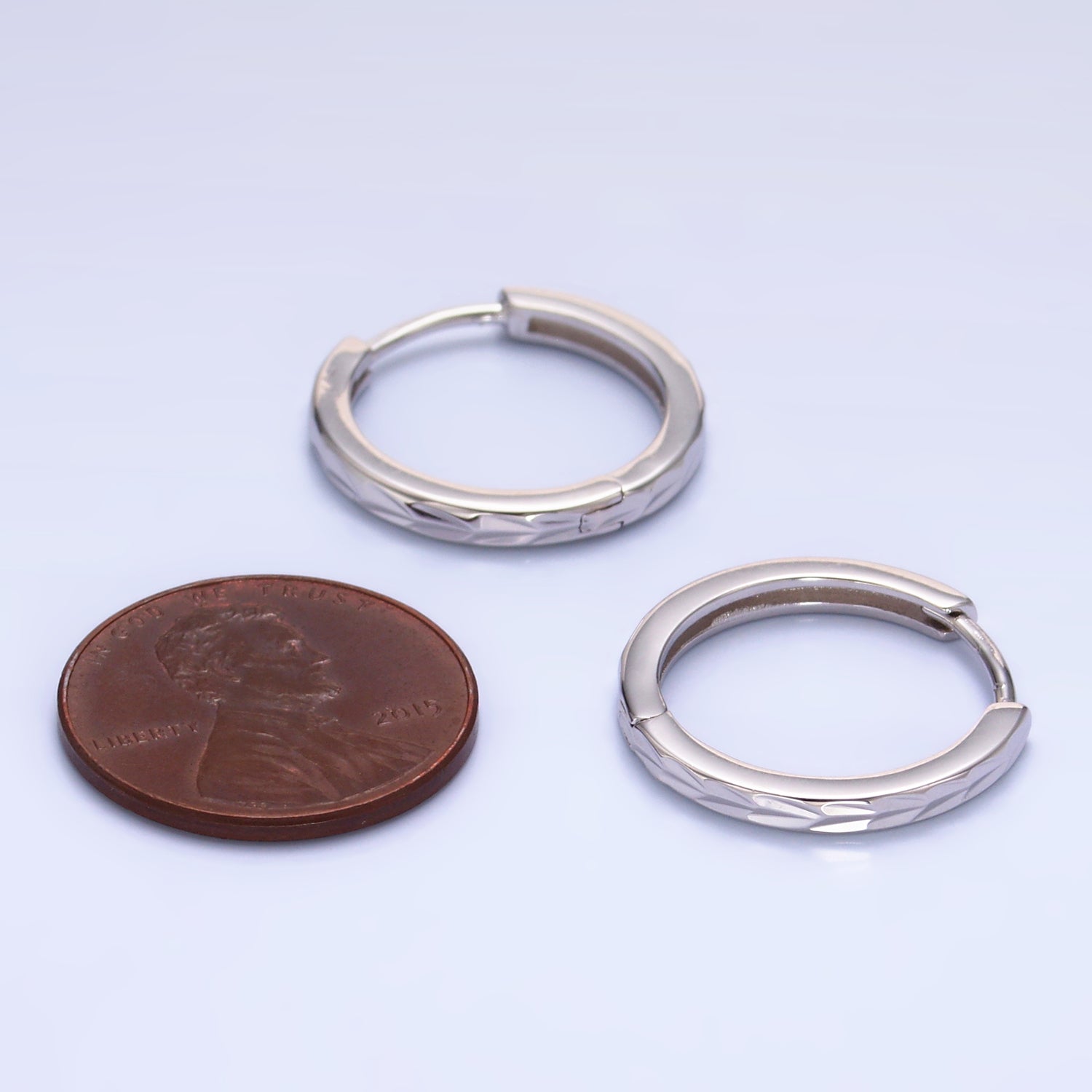 Dainty Sterling Silver Heart Huggies Earring-00265