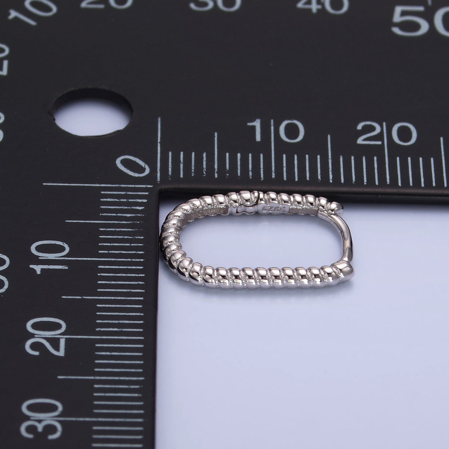 Dainty Sterling Silver Braided Huggies Earring-00264