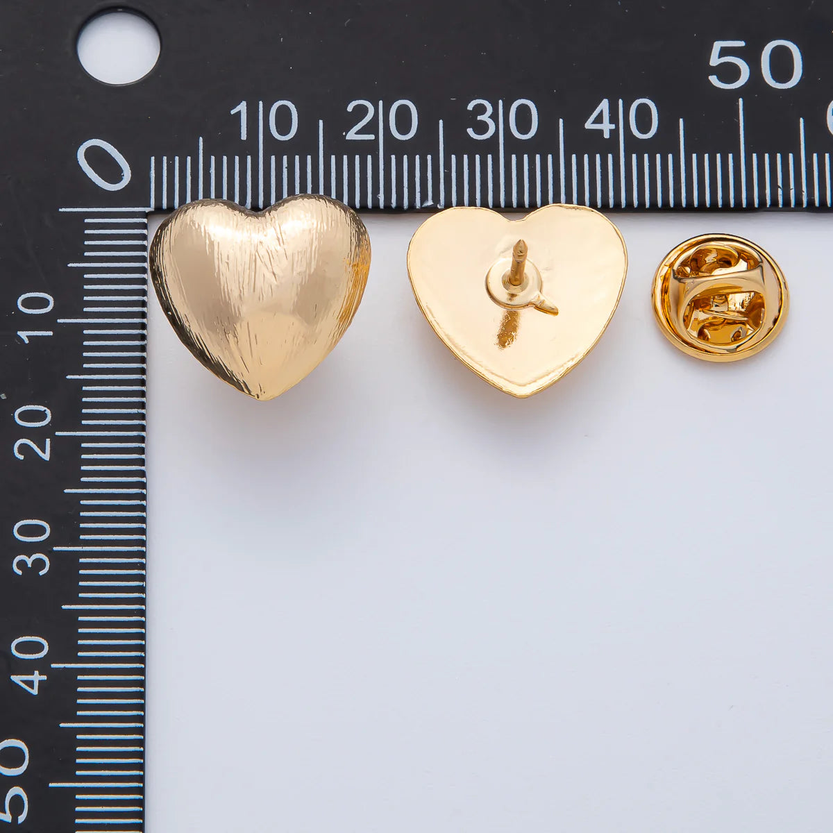 Textured Chubby Heart Pin Brooch BH-21Z1478