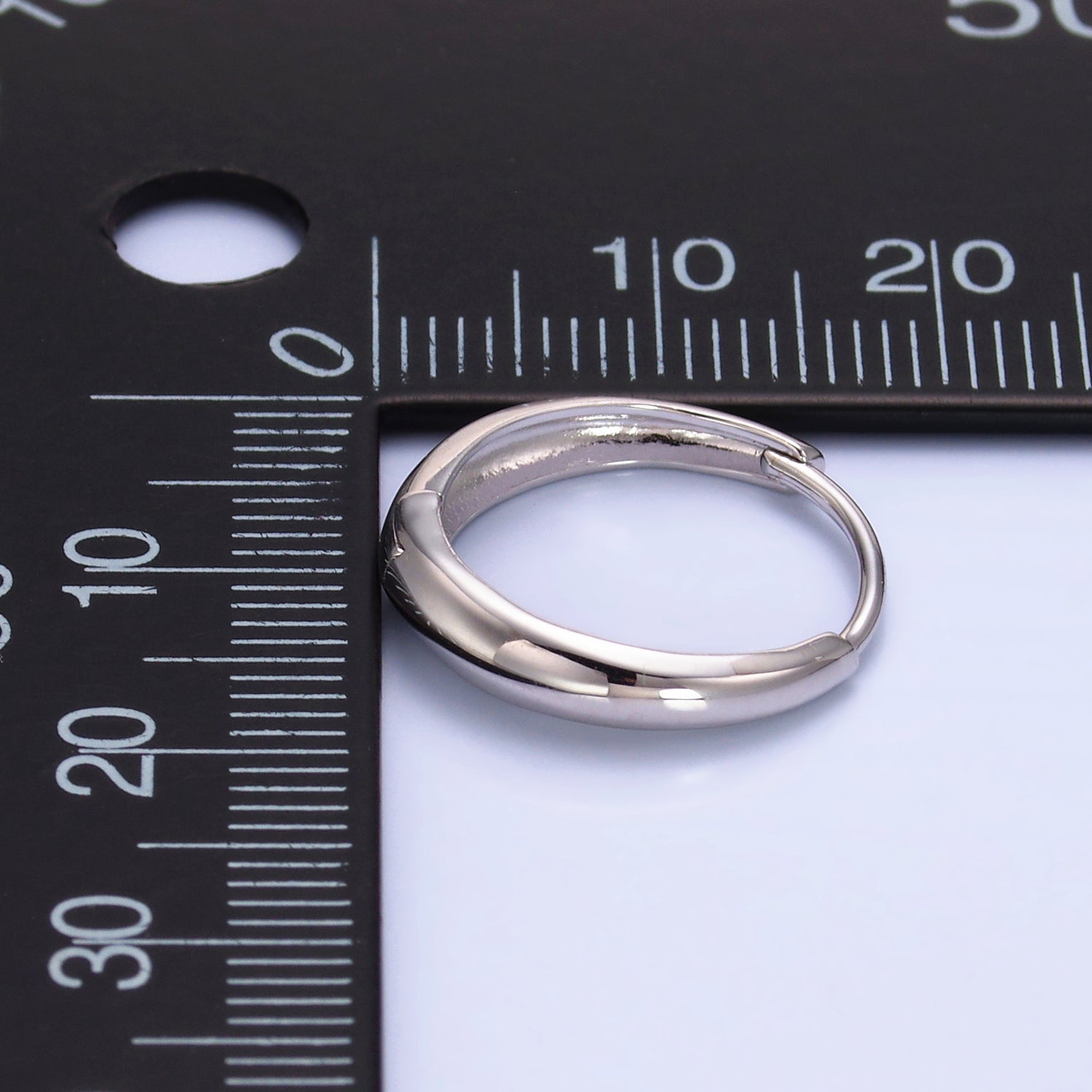 Minimalist Sterling Silver Petite Huggies Earring-00266