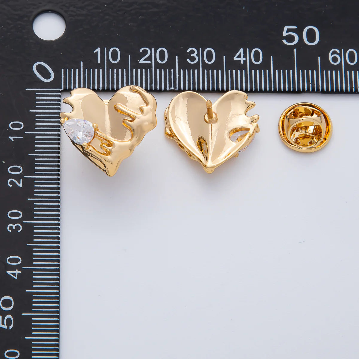Molten Heart Pin Brooch BH-21Z1476
