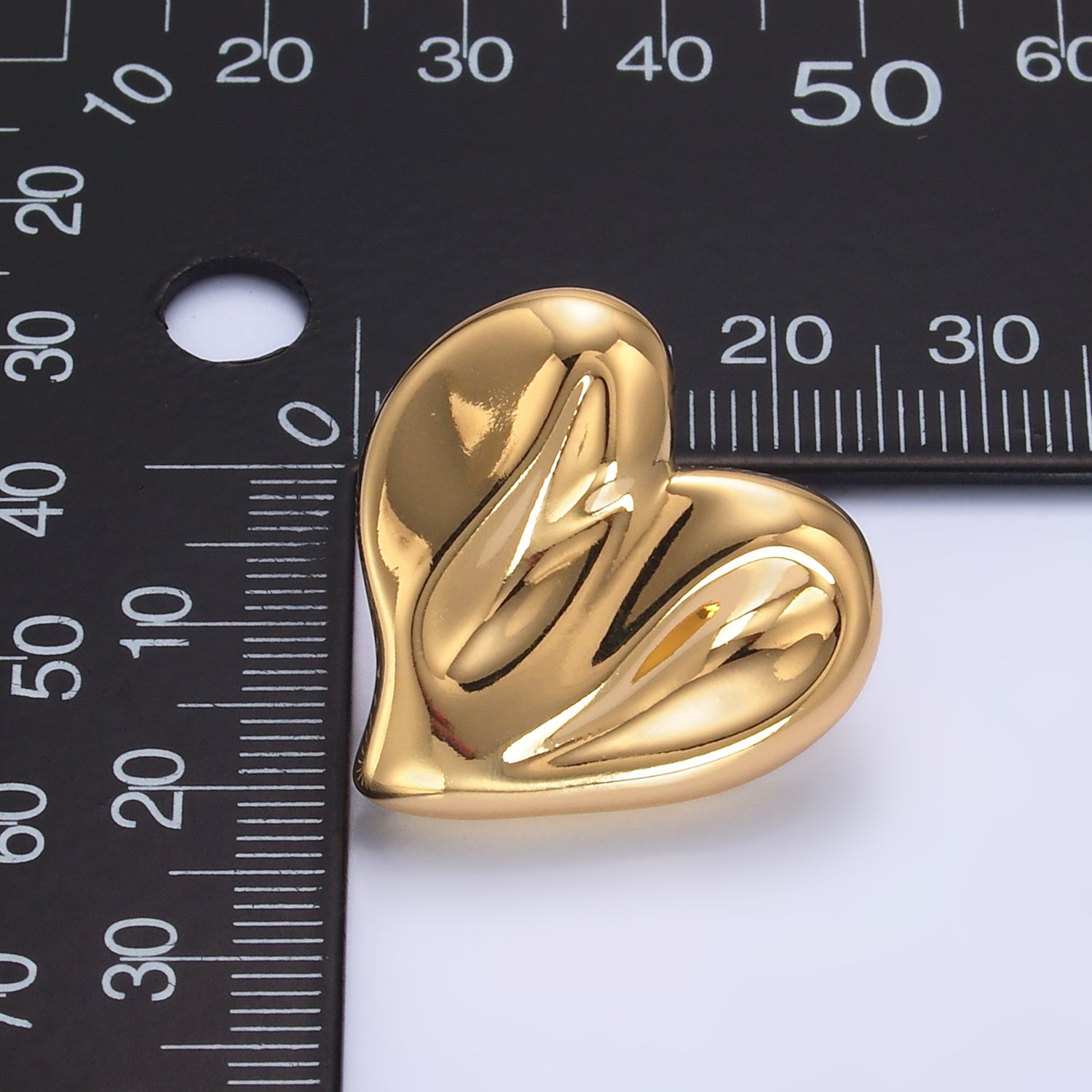 Gold Dainty Gold or Silver Heart Studs