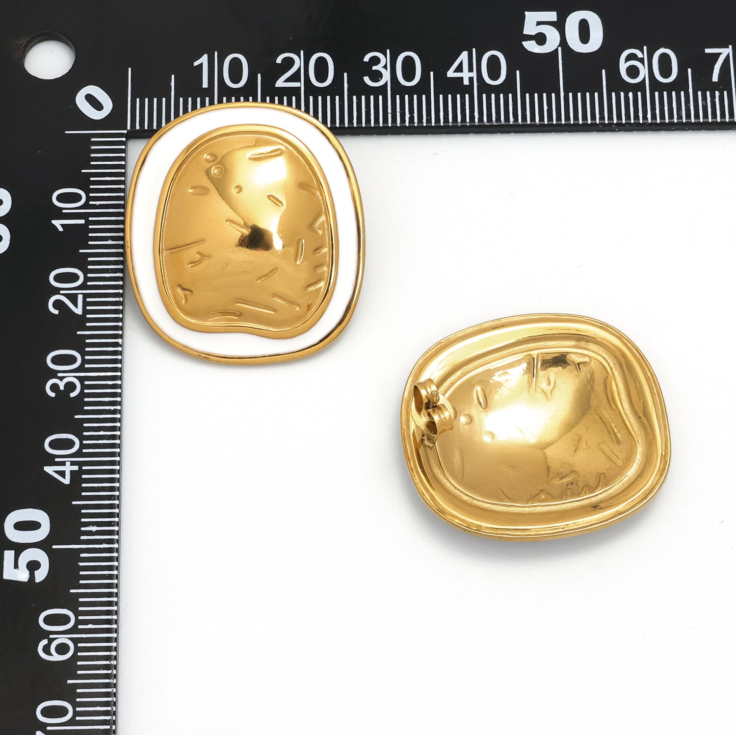 Gold Chic or Silver Stainless Steel Pearl Minimalist Studs Earring-00011 Earring-00012
