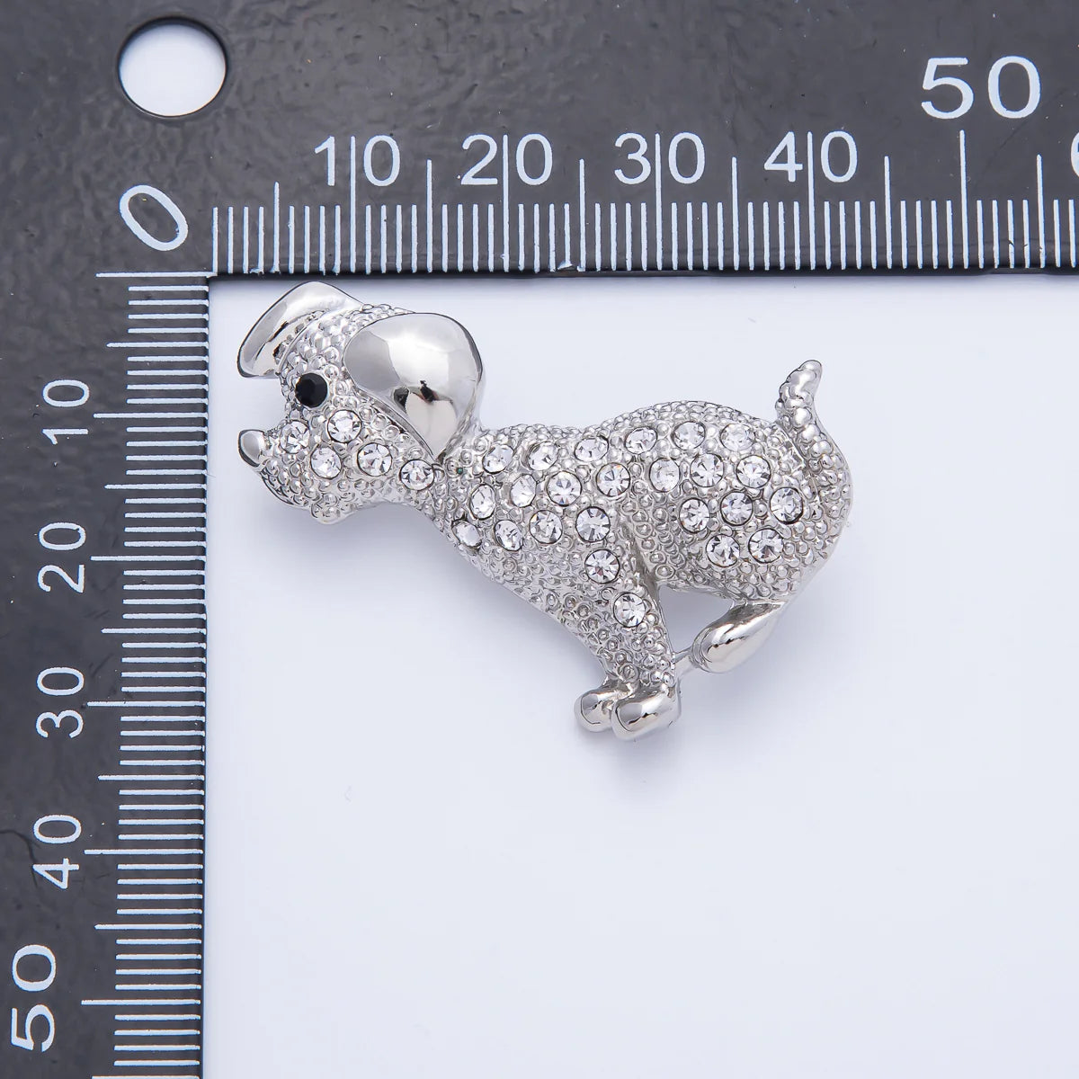 Micro Paved CZ Dog Puppy Pet Brooch Pin BH-21BH013