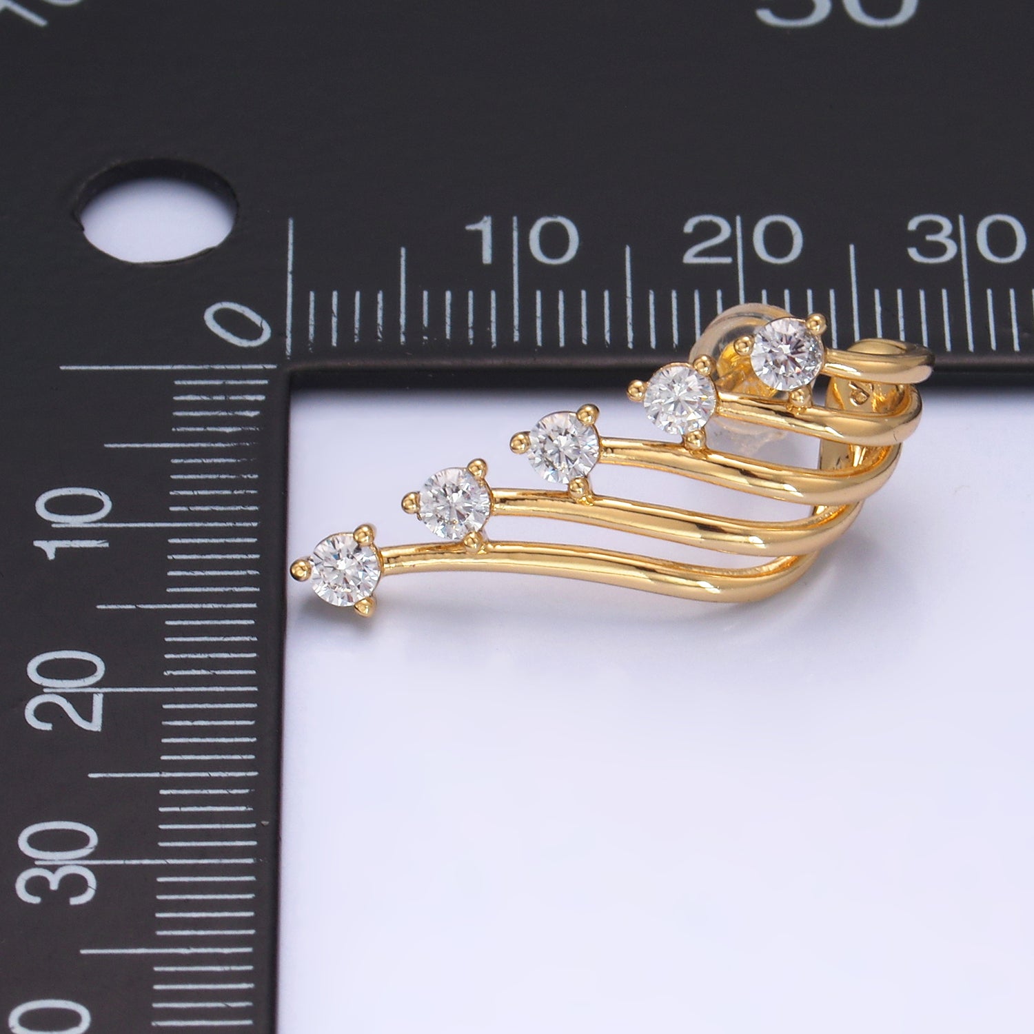 Gold Dainty Gold or Silver CZ Minimalist Studs Earring-00128 Earring-00129
