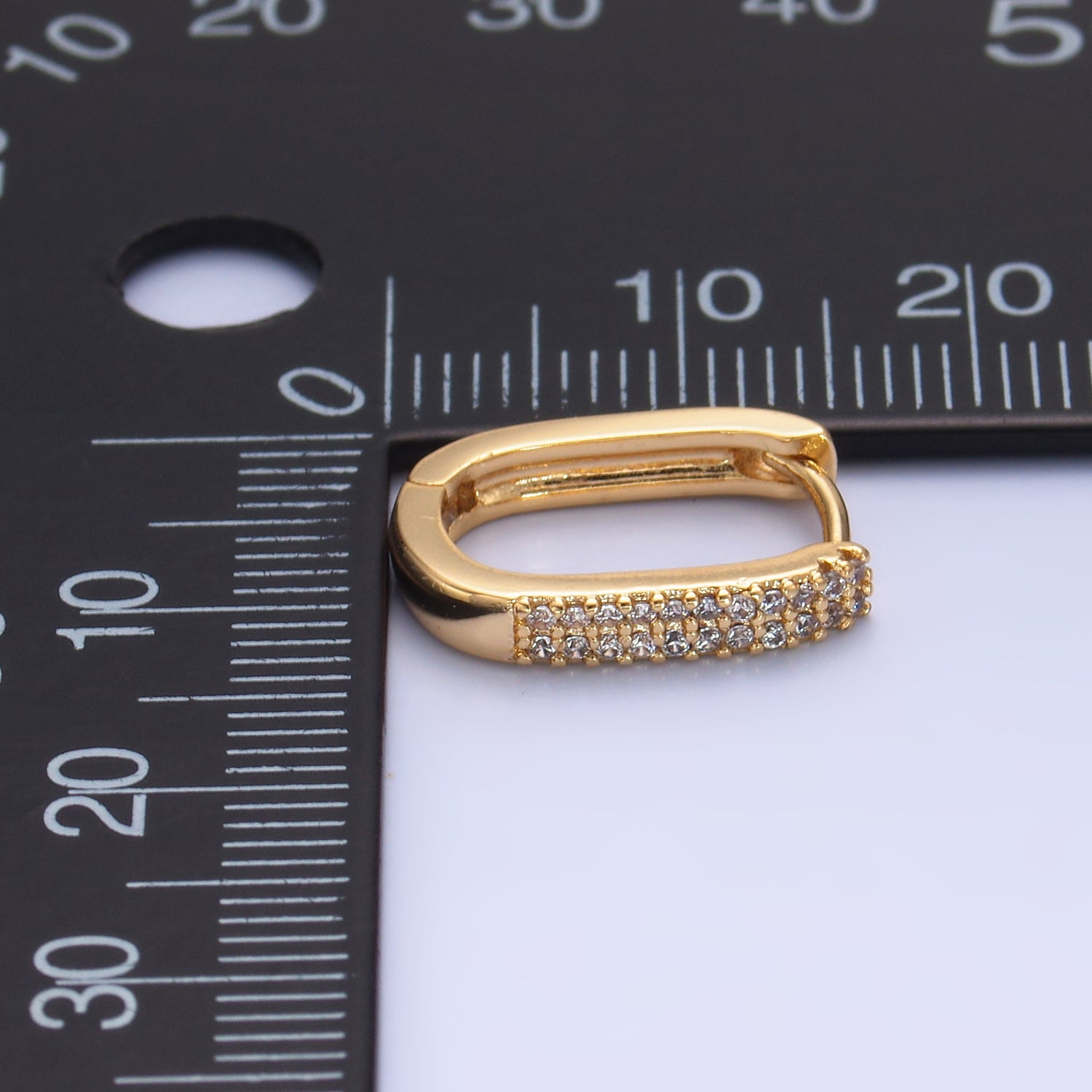 Gold Minimalist Gold CZ Petite Hoops Earring-00143