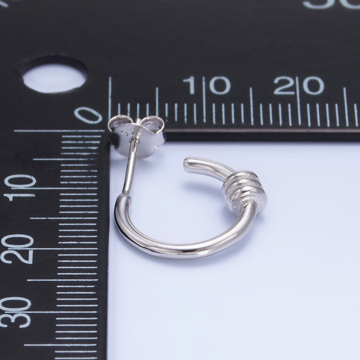 Dainty Sterling Silver Knot Posts Earring-00275