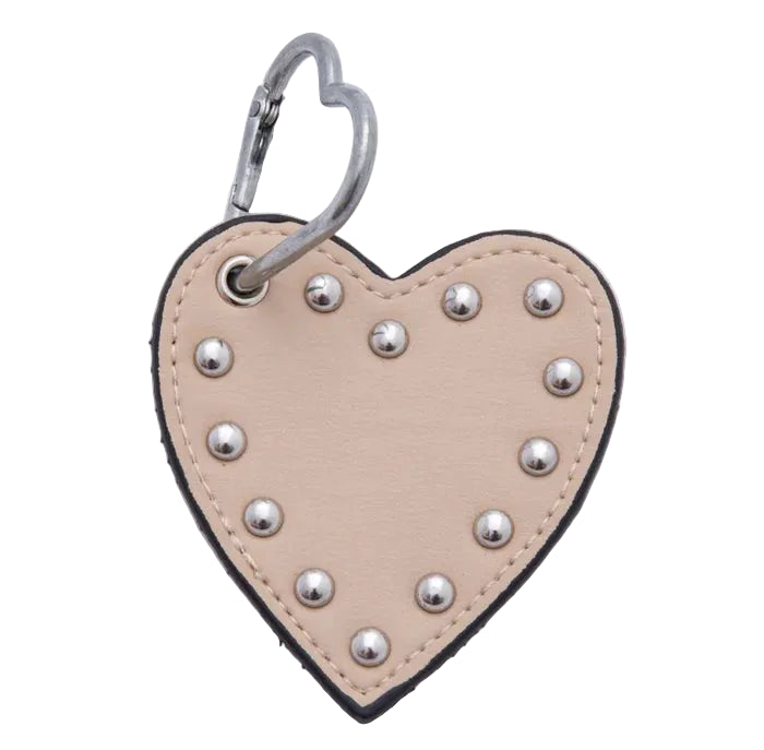 White Heart Stud Bag Charm ✦ BC-21WB088