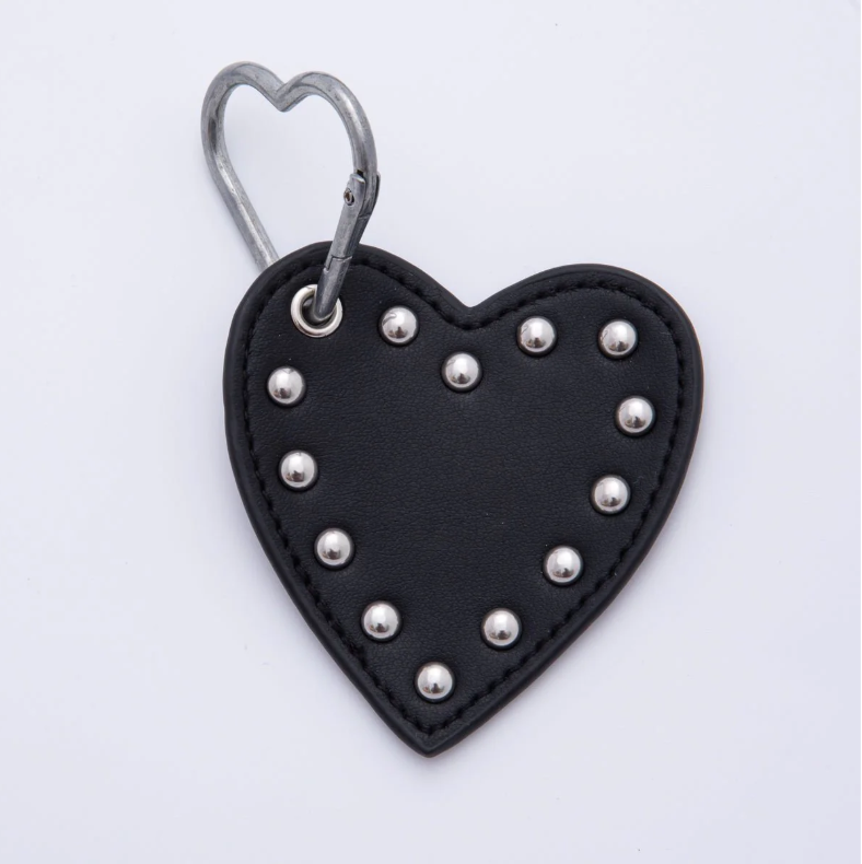 Black Heart Stud Bag Charm ✦ BC-21WB089