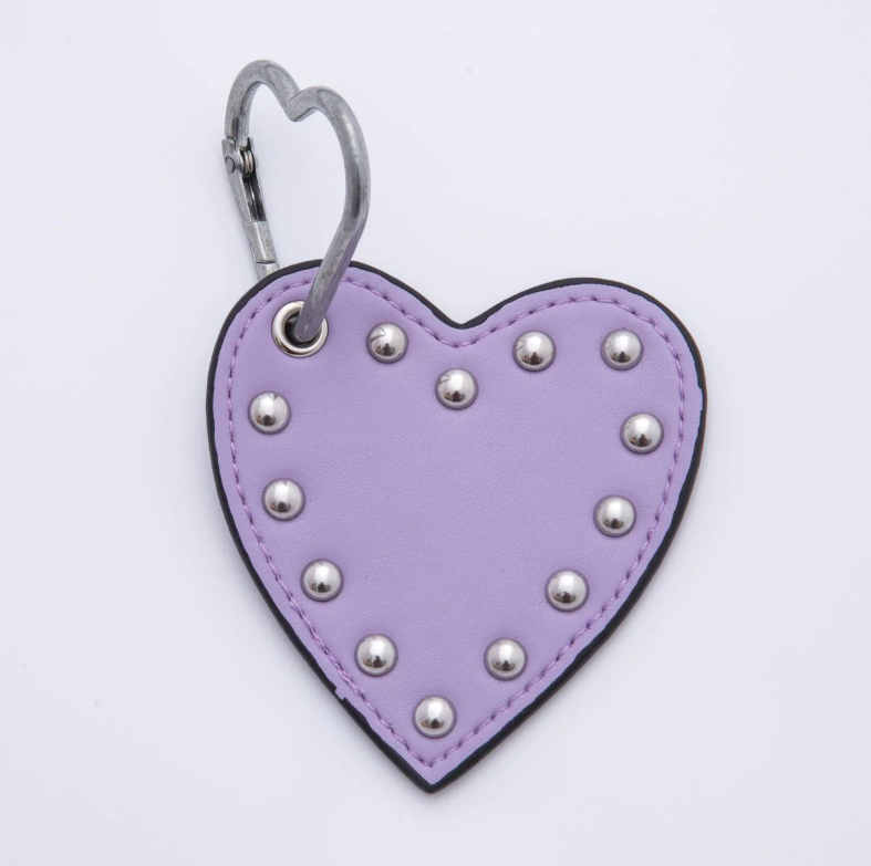 Lavender Heart Stud Bag Charm ✦ BC-21WB090