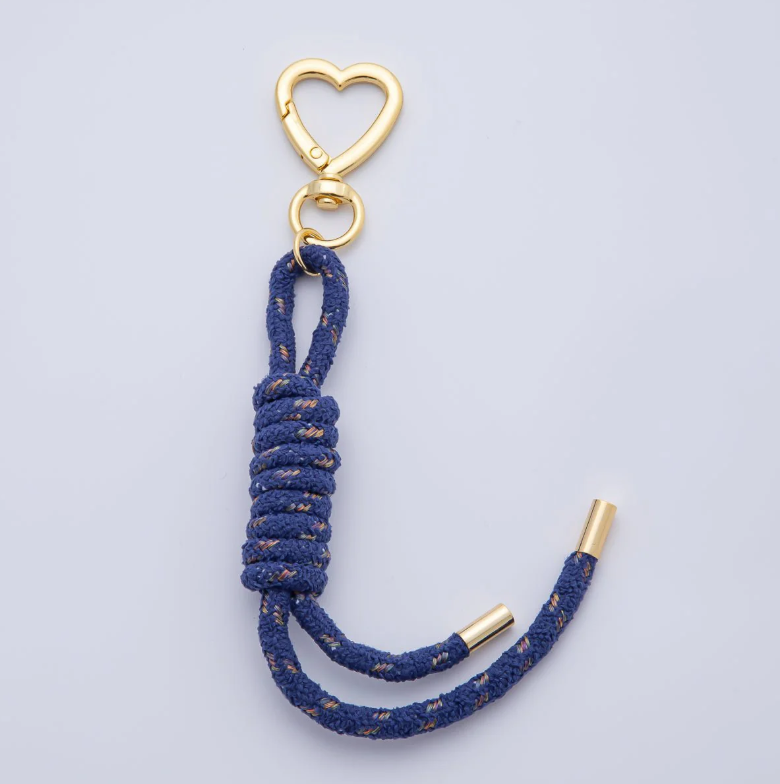 Blue Tweed Cord Heart ✦ BC-21WB171