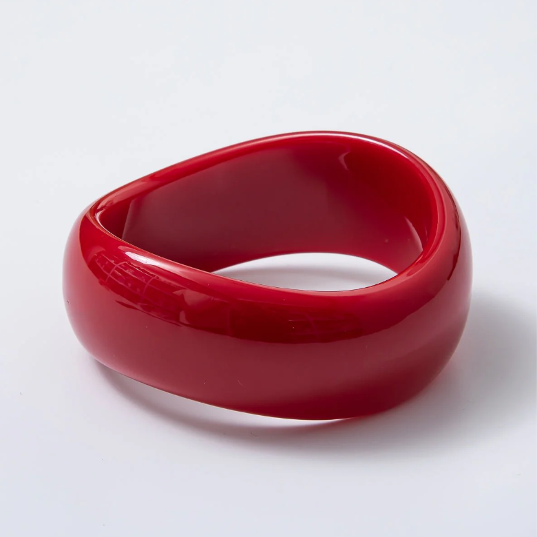 Solid Resin Acrylic Geometric Wide Bangle ✦  BA-21WA3384 - BA-21WA3393