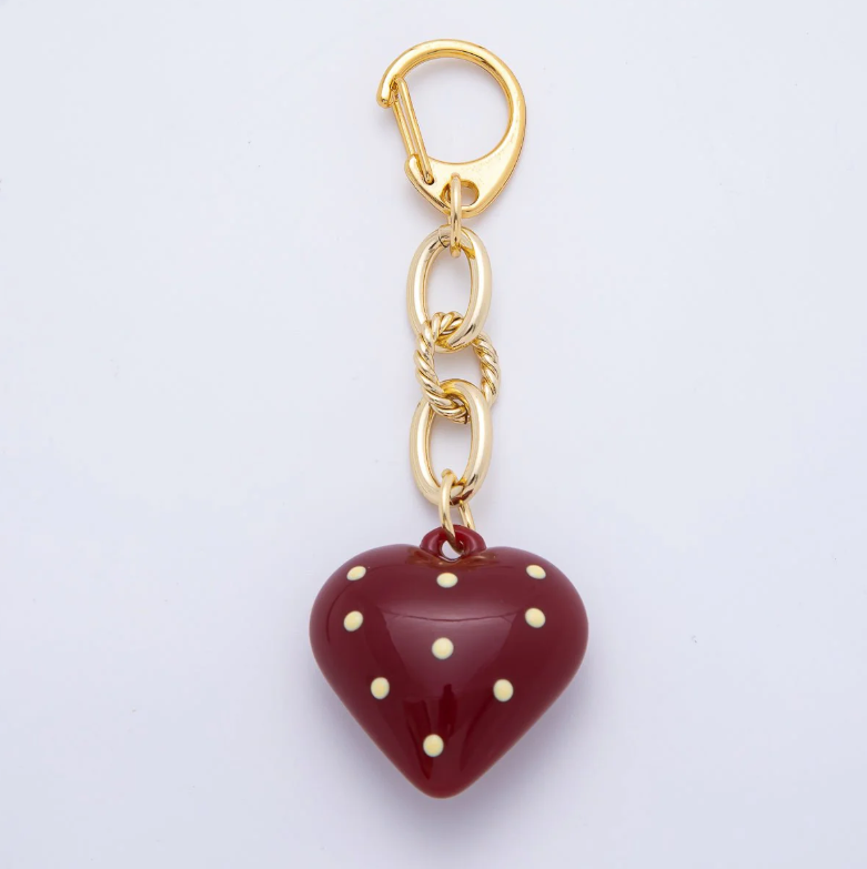 Red Polka Dotted Chubby Heart ✦ BC-21WB127