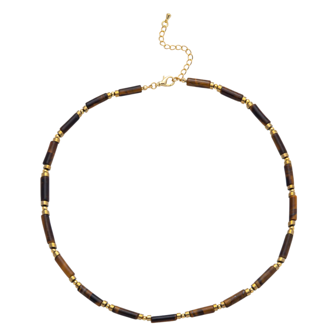 Natural Gemstone Tube Choker Necklace NC-21WA3930 to NC-21WA3938