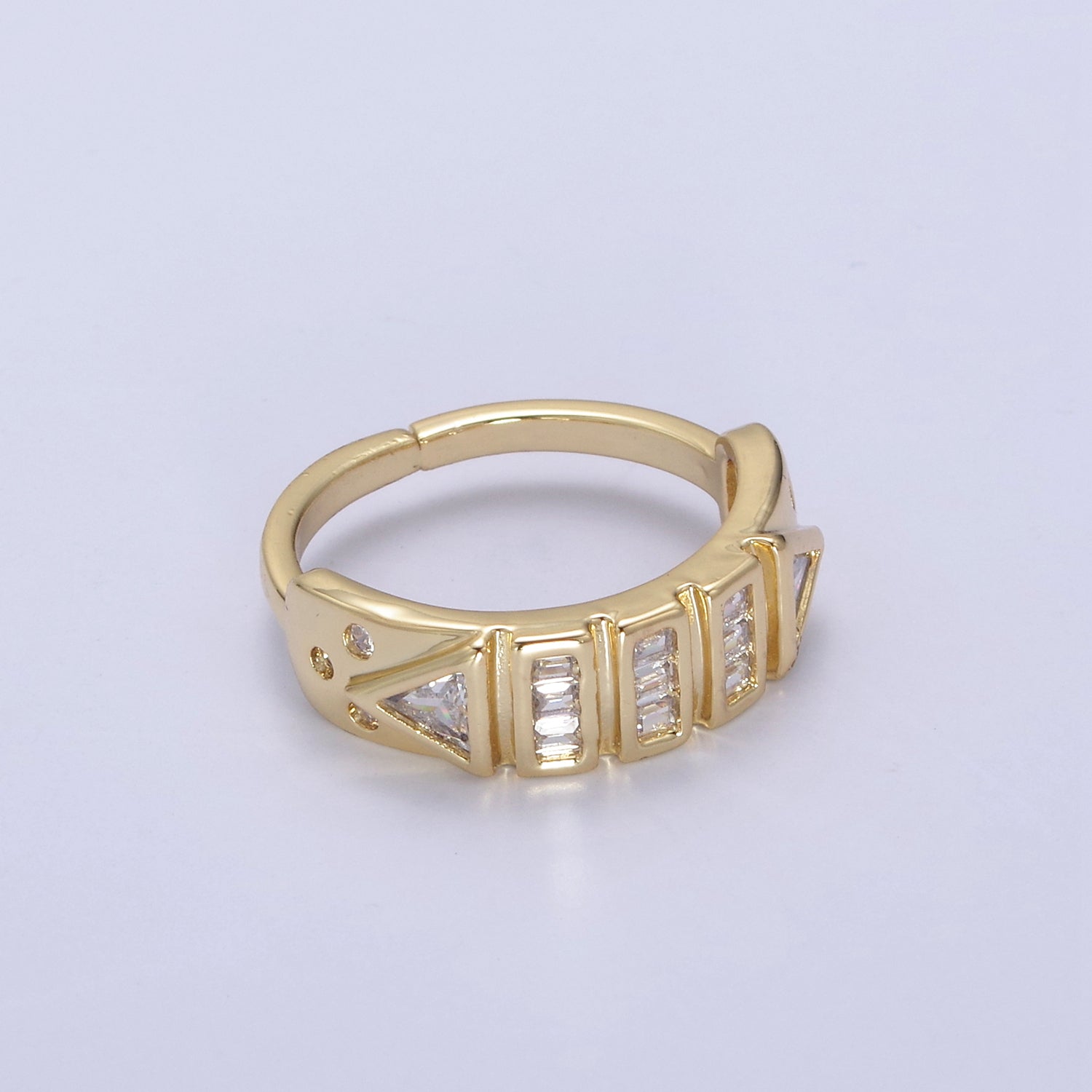 Cubic Cz Ring Adjustable Clear Cubic Zirconia Ring