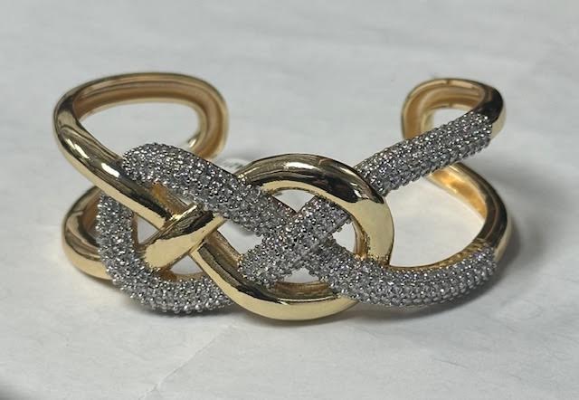 Mixed metal knot cuff bracelet ✦ BR-21WA2725
