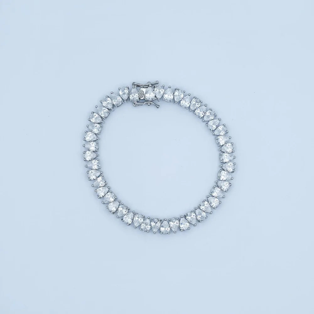Gold Dainty Heart Tennis Adjustable Cuff Bangle ✦ BR-21WA3140 BR-21WA3141