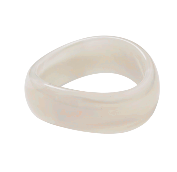 Solid Resin Acrylic Geometric Wide Bangle BA-21WA3388