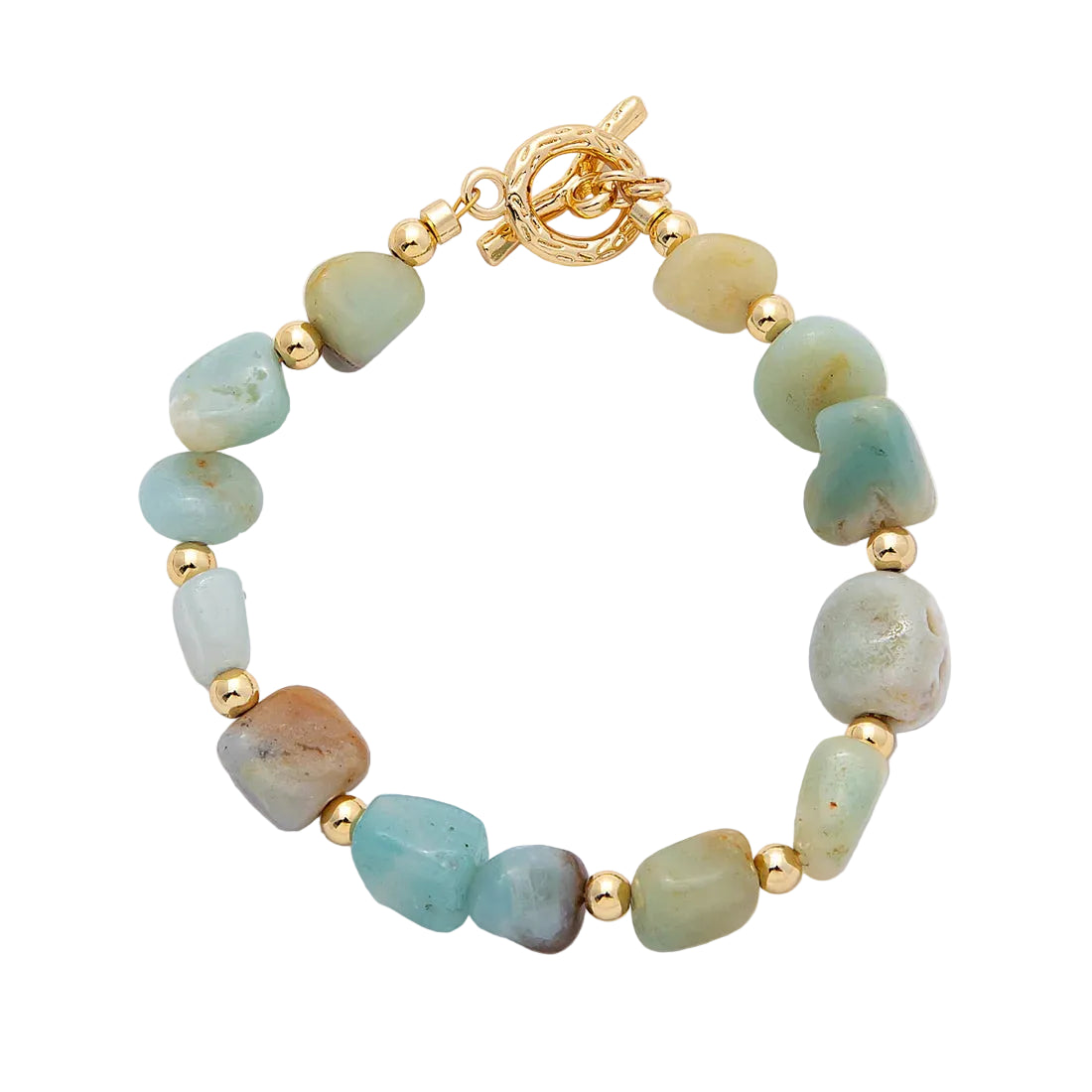 Gemstone Toggle Clasp Bracelet BR-21WA4105 - BR-21WA4109