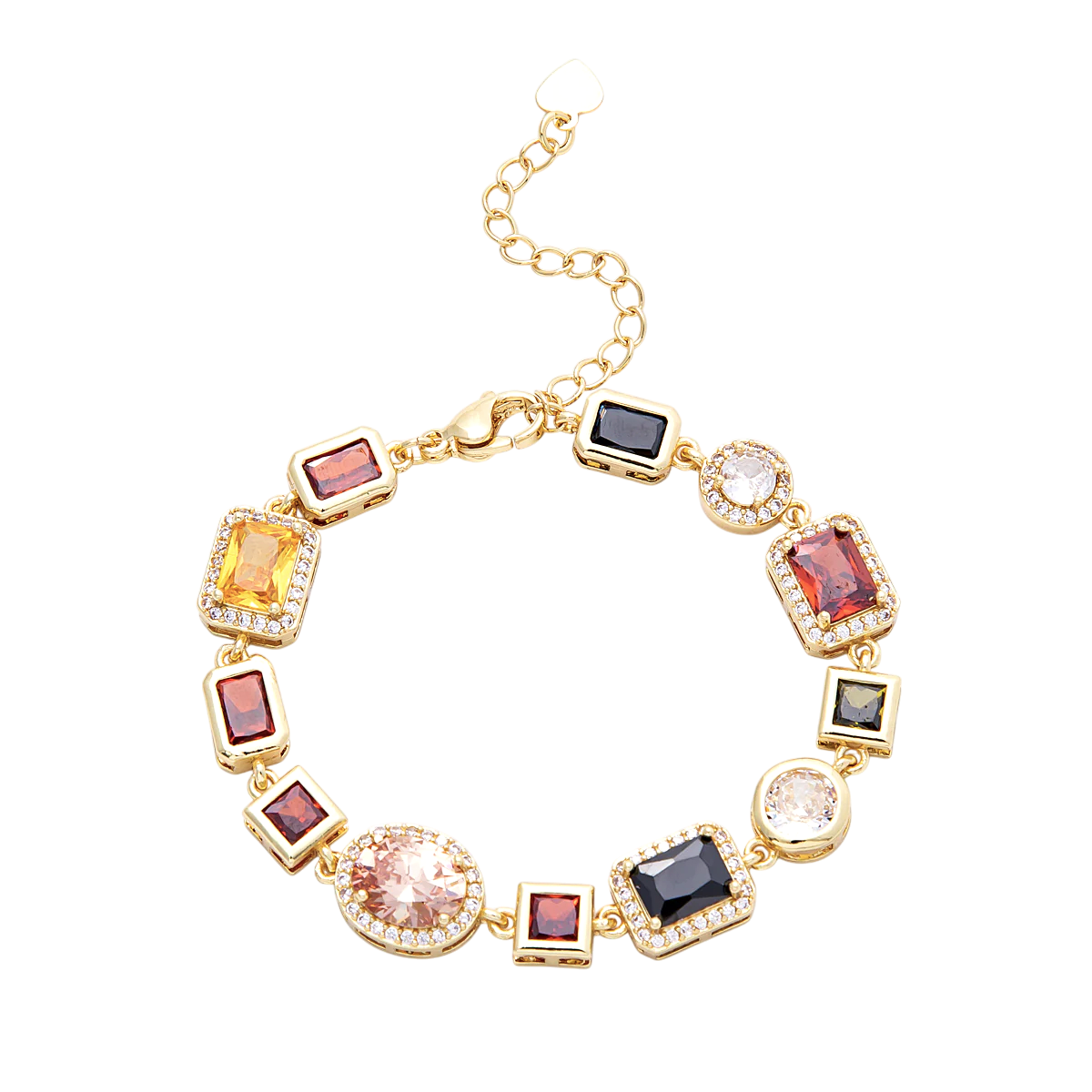Geometric Cluster Micro Paved CZ bracelet BR-21WA04146