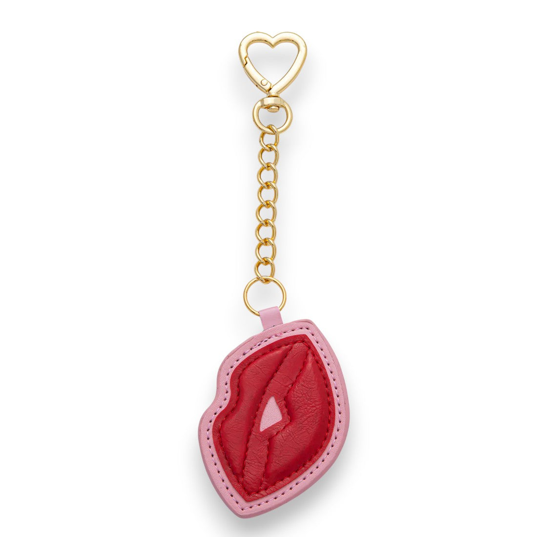 Red Lip Faux Leather Bag Charm key chain BC-21WB00235