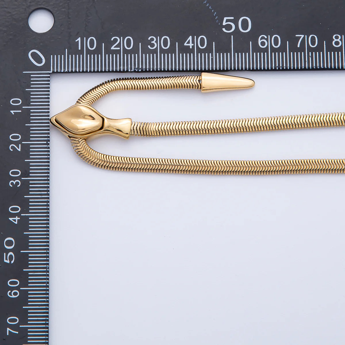 Herringbone Snake Lariat Adjustable Chain 25 Inch Necklace NC-21WA3979