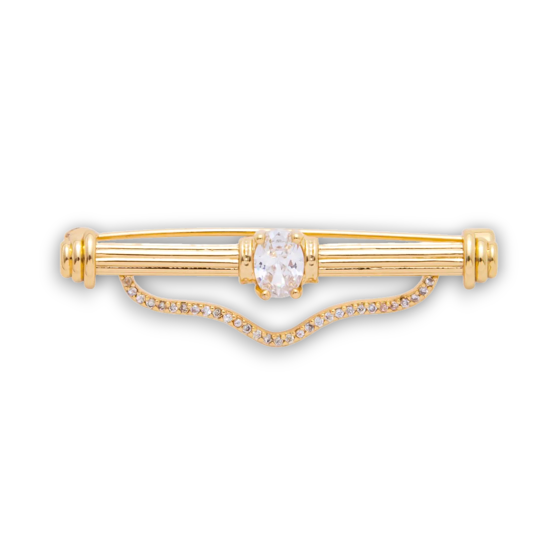 Clear Single CZ Brooch pin Charm