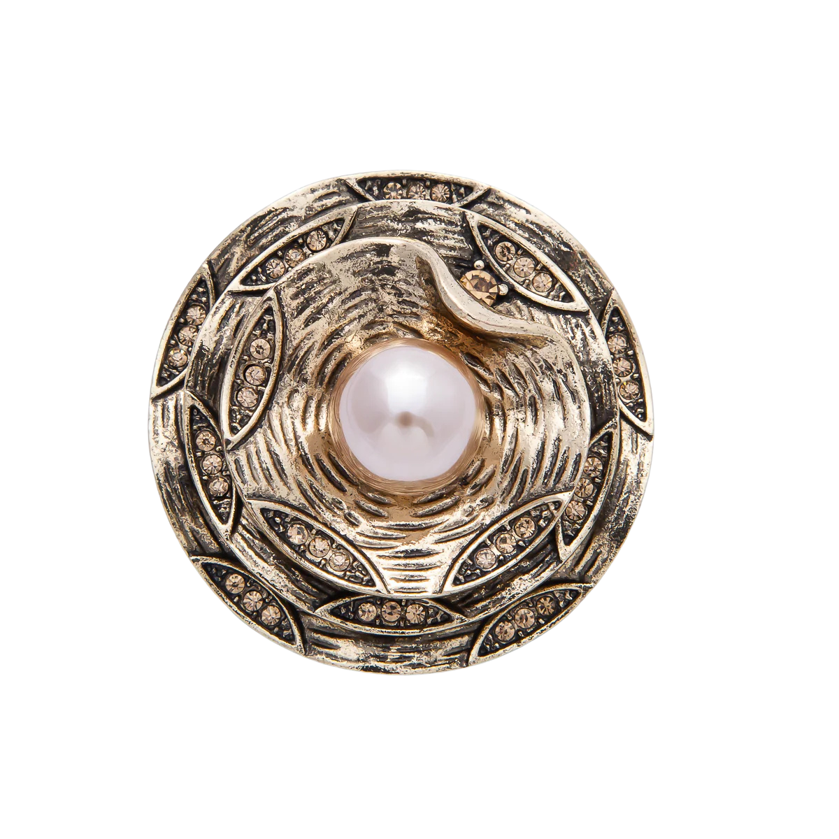 Vintage Pearl Gold Statement Chic Pin Brooch Pin BH-21BH078