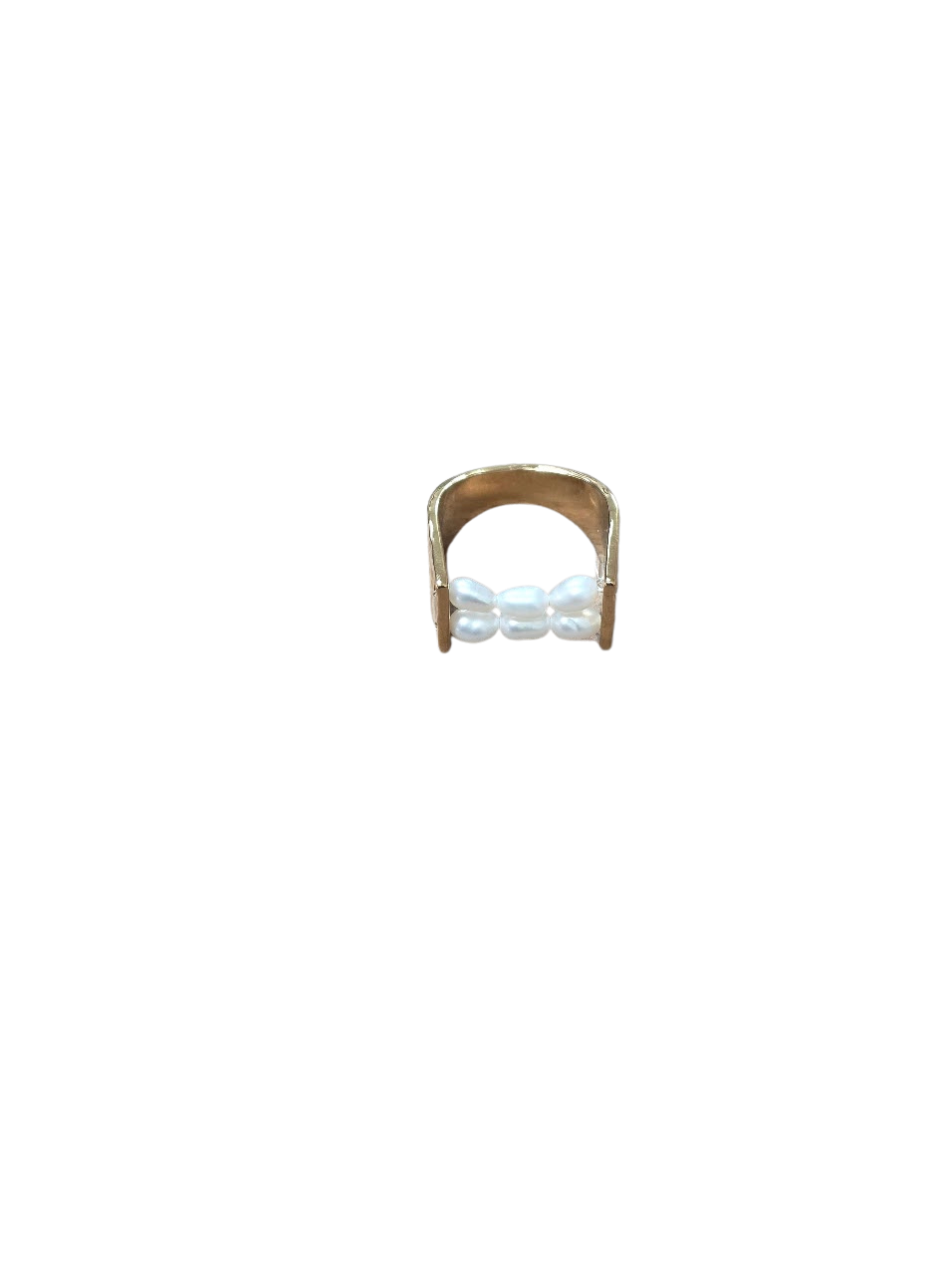 Pearl Stretchy Gold  Ring RI-0351