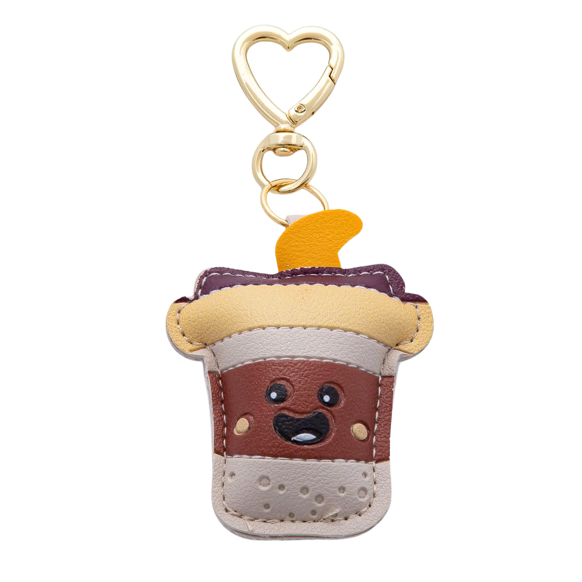 Coffee Drink Key Chain Bag Charm PU Leather ✦ BC-21WB0231