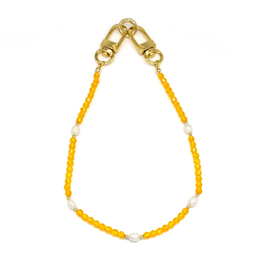 Orange Glass Beaded Bag Chain/Phone Strap PH-SJ0038