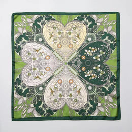 Printed Silk Bandana Scarf Print Necklace