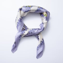 Printed Silk Bandana Scarf Print Necklace